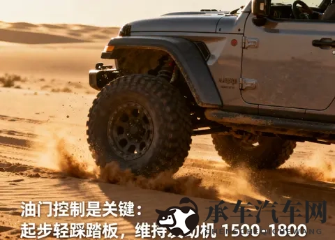 库布齐沙漠滚刀梁越野技巧：黄金右脚踩好油门-3