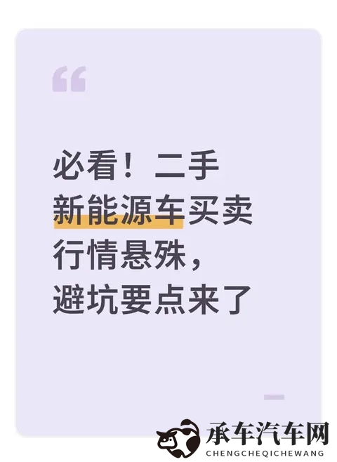 必看！二手新能源车买卖行情悬殊，避坑要点来了-1